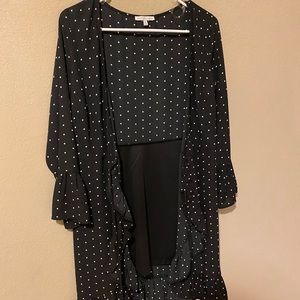 Poka-dotted Cardigan.